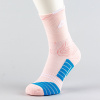 Peak Big Triangle 3 Basketball Socks Pink