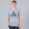 Peak Round-Neck T-Shirt Lt.Melange Grey